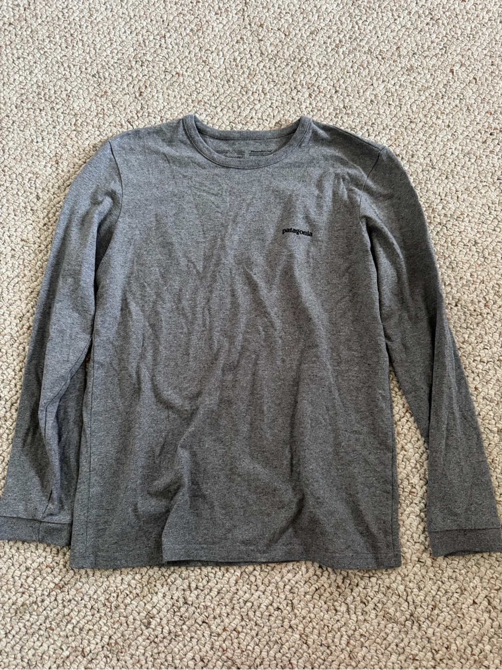 Patagonia Gray Crewneck Long Sleeve Tee